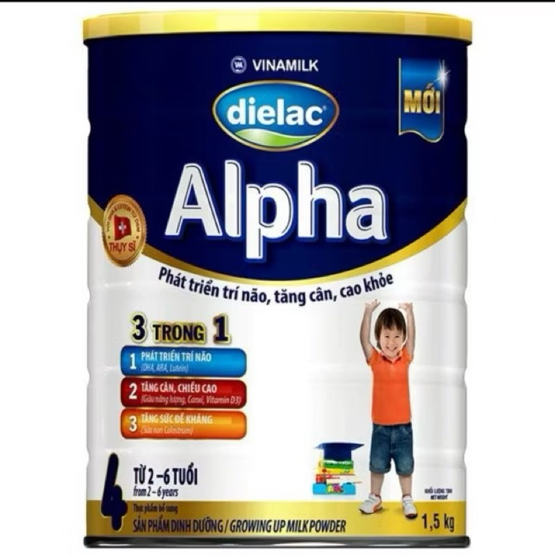Date 12/2026 - Mẫu mới - Sữa Alpha số 3,số 4 loại 1,5kg Date luôn mới