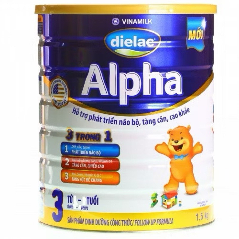 Date 12/2026 - Mẫu mới - Sữa Alpha số 3,số 4 loại 1,5kg Date luôn mới
