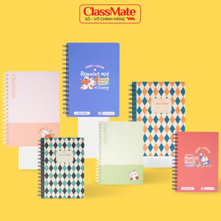 Sổ Tay Ghi Chép 100gsm Classmate Sổ Lò Xo A5 B5 Kẻ Ngang Giấy Mịn Chống Lóa Sổ Nhật Ký 200 Trang Làm Plan Bullet Journal