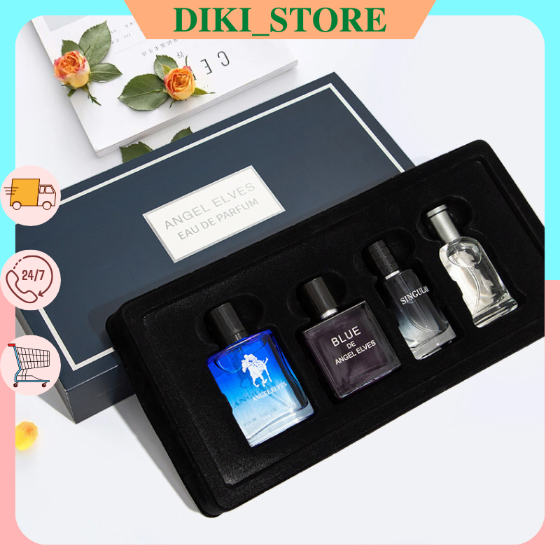 Set 4 chai nước hoa nam hộp quà tặng Angel Elves thơm lâu 4 x 30ml - DXR626