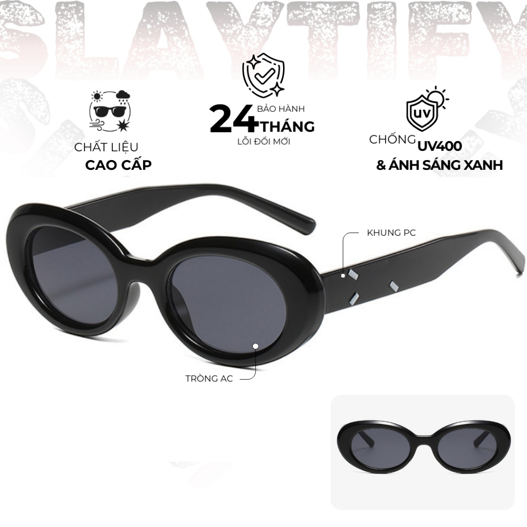Kính râm HANA dáng kính thời trang OVAL phong cách retro, kính mát ...