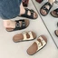 Dép Sandal Nữ 2 Khuy Quai Ngang Nữ Quai Da Mềm Đế Đi Êm Chân Cao Cấp Chuẩn QCCC Đi Học Đi Làm A05