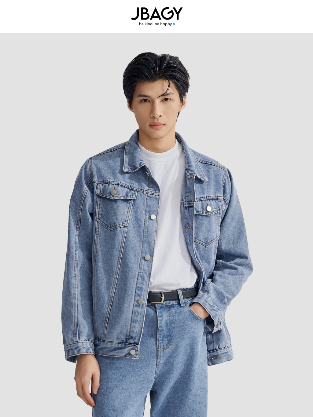 Áo khoác Jean nam form Relax chất liệu Denim Cotton - JK2402