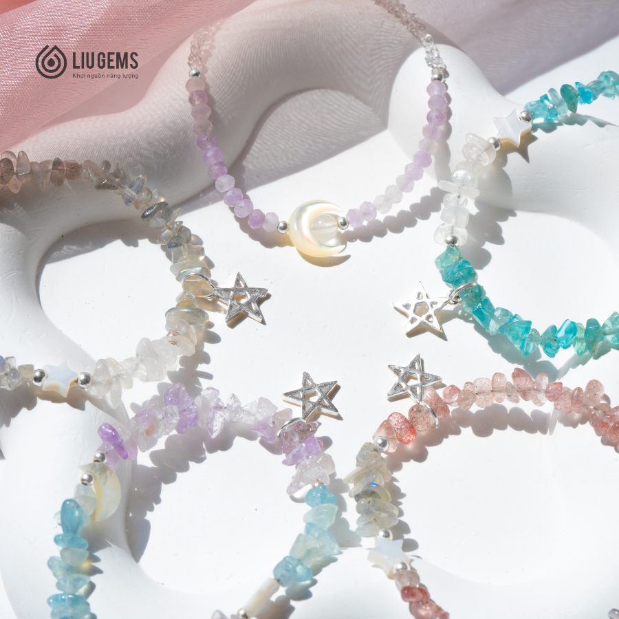 Vòng Tay Đá Thô Liugems Dreams Come True Mix Charm (Ag 925) Năng Động Dễ Thương VTDT04