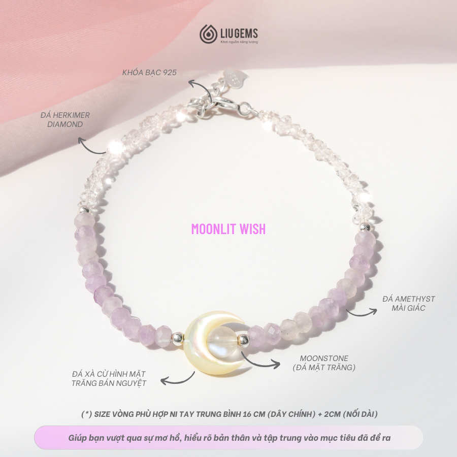 Vòng Tay Đá Thô Liugems Dreams Come True Mix Charm (Ag 925) Năng Động Dễ Thương VTDT04