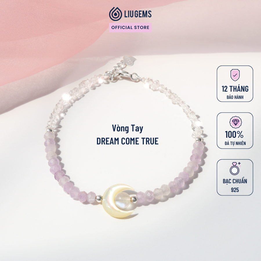 Vòng Tay Đá Thô Liugems Dreams Come True Mix Charm (Ag 925) Năng Động Dễ Thương VTDT04