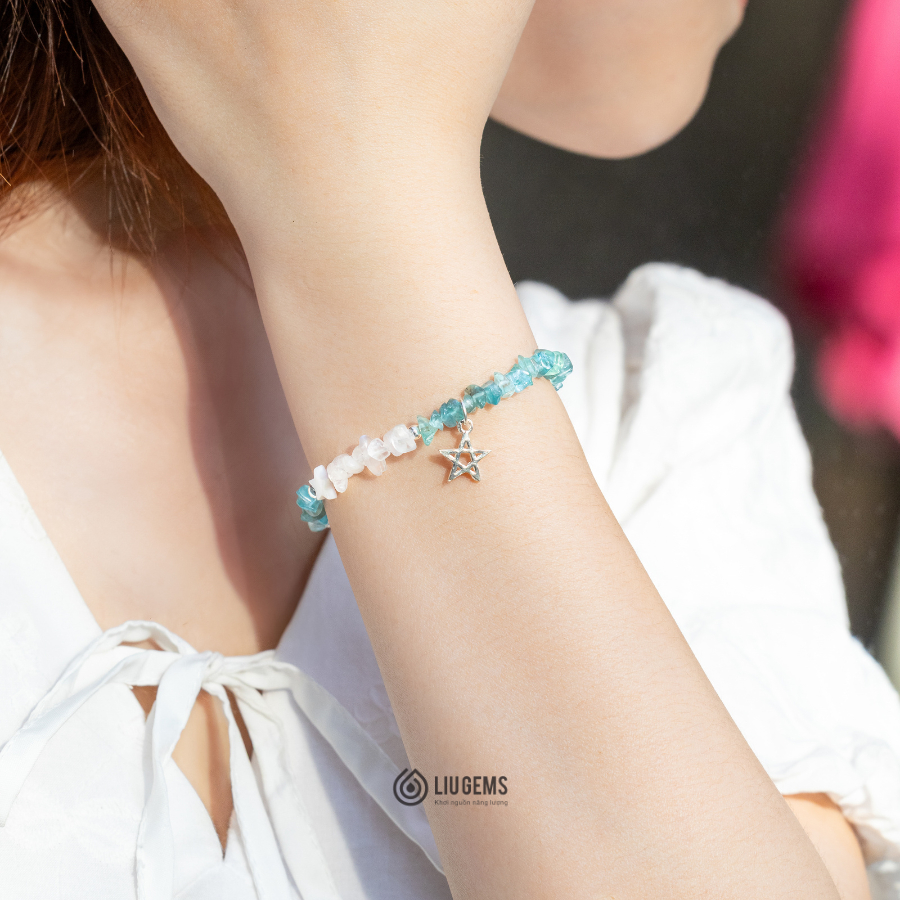 Vòng Tay Đá Thô Liugems Dreams Come True Mix Charm (Ag 925) Năng Động Dễ Thương VTDT04