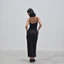 Đầm dài body 2 dây phối ren ôm dáng chất thun poly co giãn màu đen – Thiết kế tối giản, quyến rũ | FORMA COLLECTIVE