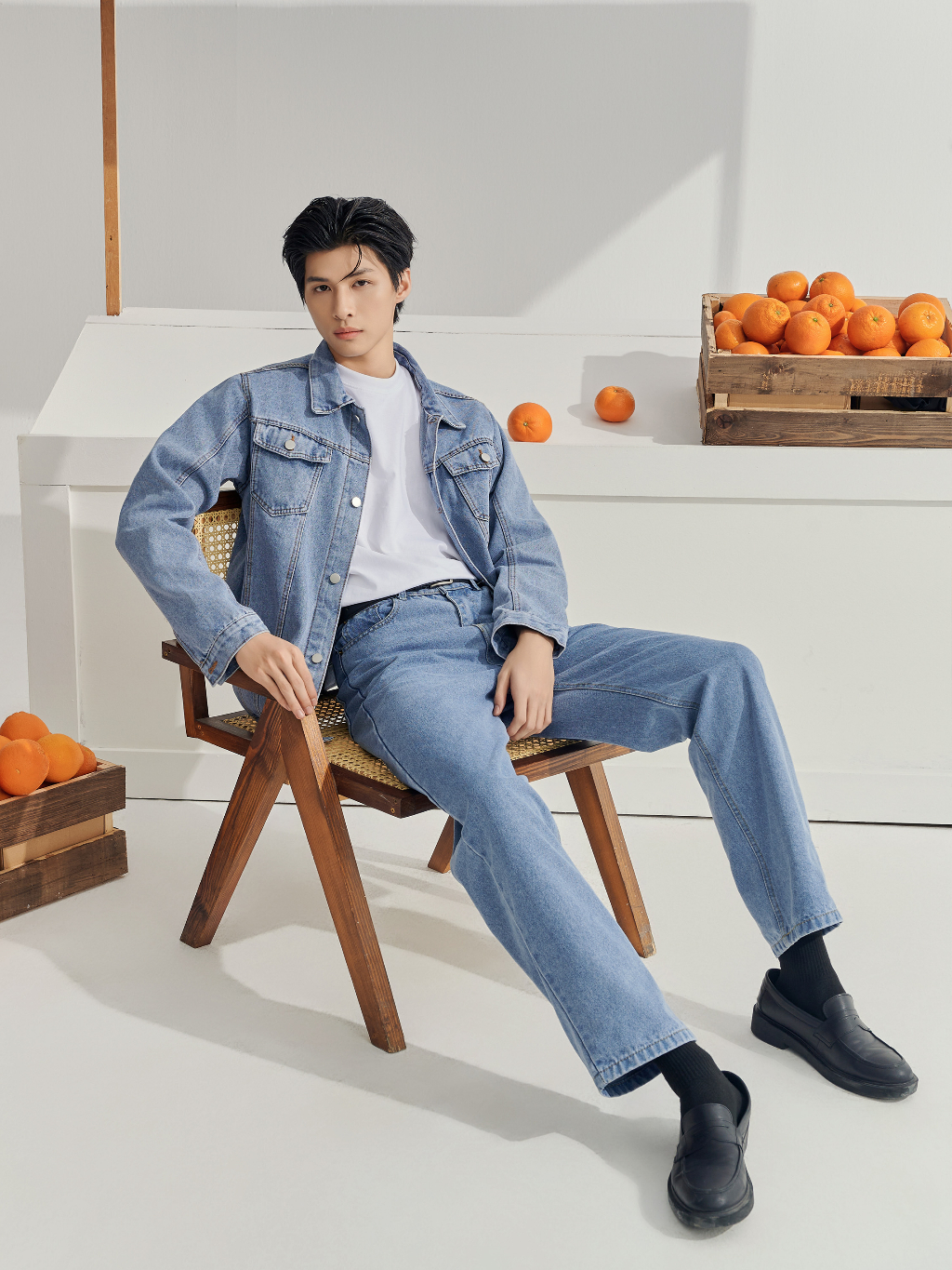Áo khoác Jean nam form Relax chất liệu Denim Cotton - JK2402