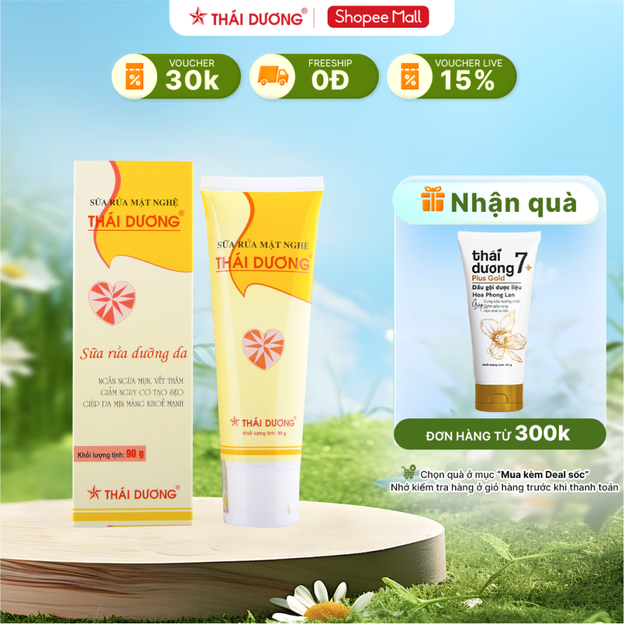 Ảnh Sữa rửa mặt nghệ sạch mụn, ngừa vết thâm Thái Dương 90g - Sao Thái Dương 1