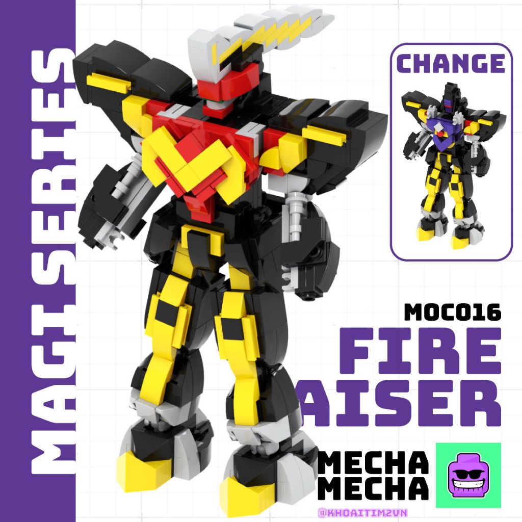 Đồ Chơi Mô Hình Lắp Ráp MOC016 - Mecha Siêu Nhân Magiranger WolKaiser ...