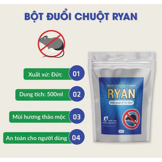 Bột Đuổi Chuột Thảo Mộc RYAN gói 500g mẫu mới