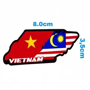 Tem Lá cờ - Mẫu cờ Việt Nam kết hợp cờ Malaysia. Dán xe máy. Chất liệu PPF Cao Cấp : 3 Lớp, Chống Nước, Chống Phai Màu.