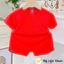 Bộ Cộc Tay Thun Lạnh Trơn, Size 6 - 15kg rộng rãi, vải mềm mát, co giãn tốt