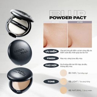 [Y103] Phấn Phủ Siêu Mịn About Tone Powder Pact - Phấn Phủ Dạng Nén Hàn Quốc