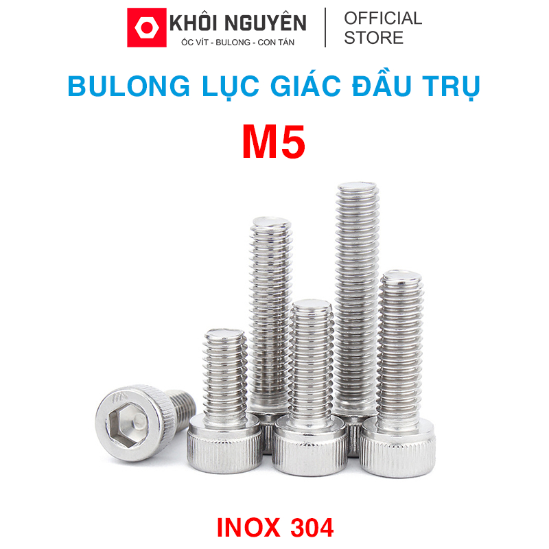 Ốc Lục Giác Chìm Đầu Trụ Inox 304 | Size M5 Dài Từ 6mm đến 100mm ...