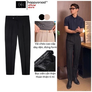 Quần Âu Nam Cạp Cao Basic 2 Ly Ống Đứng Chống Nhăn Giữ Ly HAPPYORSAD (Basic Linen Trouser HOS - Menswear )