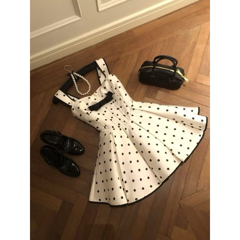 ĐẦM CHẤM BI XẾP LI XOÈ BỒNG – NỮ TÍNH, TRẺ TRUNG, VINTAGE NGỌT NGÀO (CÓ SIZE S–M–L)