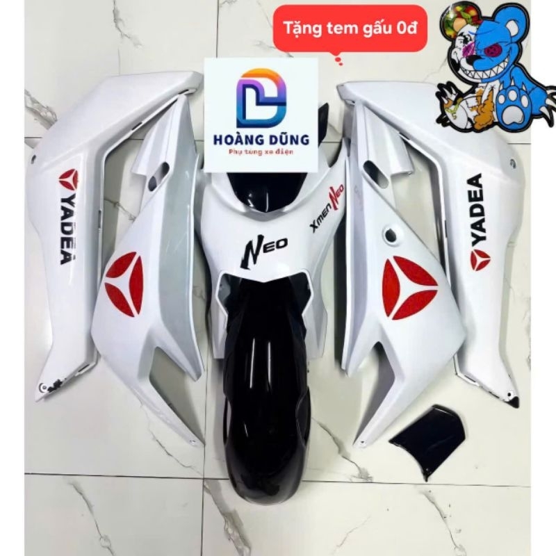 Full Bộ nhựa kèm tem Yadea chữ trung lắp xmen hàng đẹp (tặng kèm ốc)