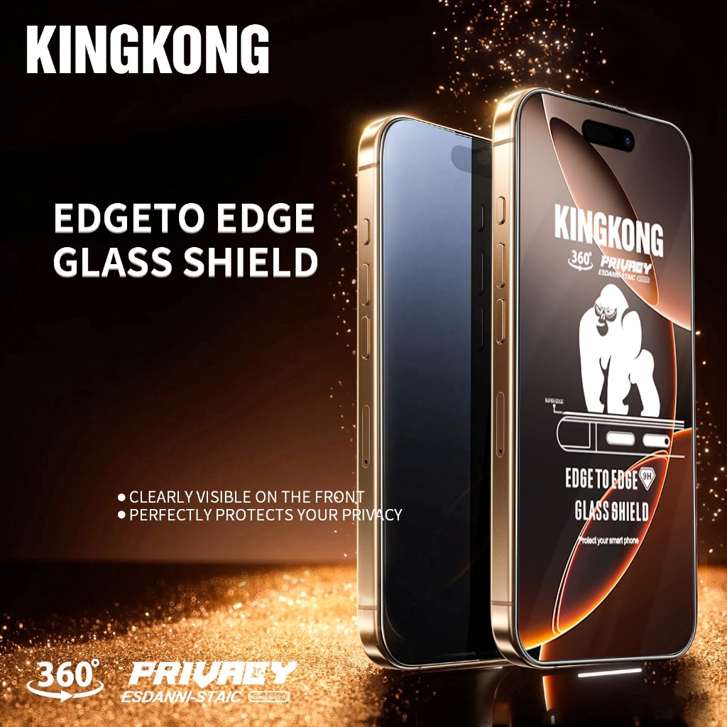 Ảnh Kính cường lực chống nhìn trộm 360 độ KINGKONG K12, chịu lực tốt, chống xước hiệu quả cho 11 12 13 14 15 16 Pro Plus PRM 3