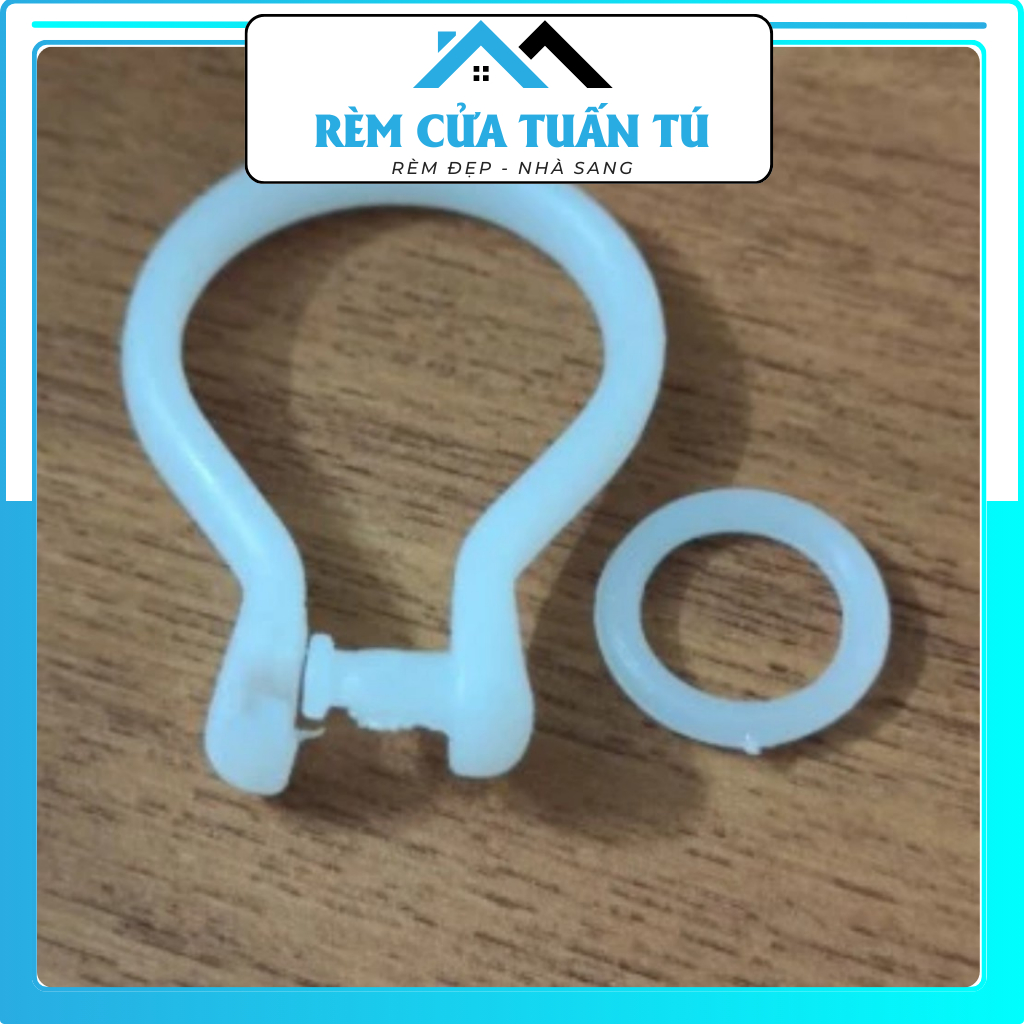 Móc Treo Rèm Vải Rèm Ri Đô LAVEMO Móc Khoen Nhựa Treo Màn Cửa Tròn Có ...