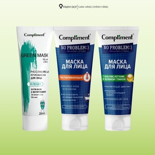 Mặt Nạ Đất Sét Hỗ Trợ Làm Sạch Sâu, Kiềm Dầu Compliment No Problem Macka (80ml/tuýp)