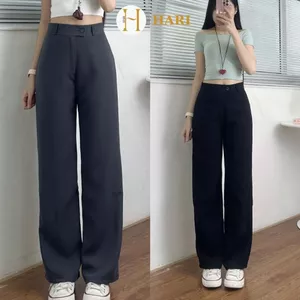 Quần tây ống rộng công sở Hari lưng cao dáng suông dài hàn quốc 09 P0K1