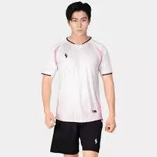 Bộ quần áo bóng Tia Sét Hồng in tên số theo yêu cầu-Áo bóng đá,đồ đá banh chất liệu thun, mè