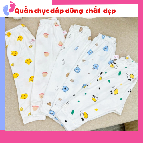 Quần DÀI ĐÁP ĐŨNG thuận tiện mặc bỉm chất thoáng mát giặt tay và máy cho bé 5-15kg Saubabi