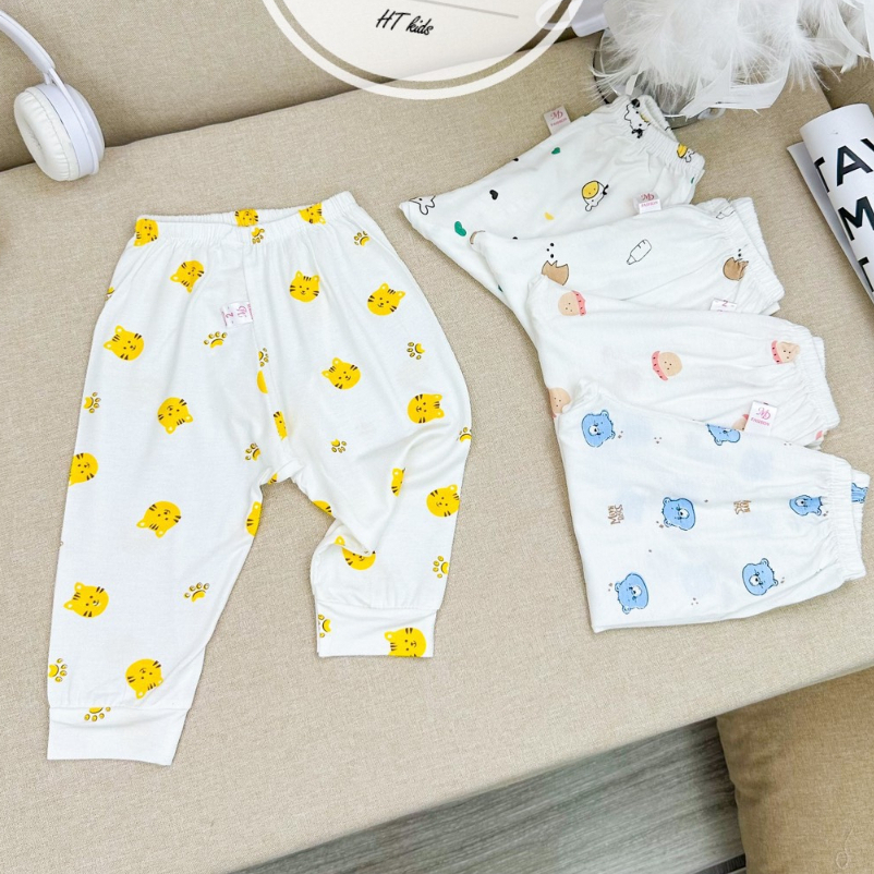 Quần DÀI ĐÁP ĐŨNG thuận tiện mặc bỉm chất thoáng mát giặt tay và máy cho bé 5-15kg Saubabi