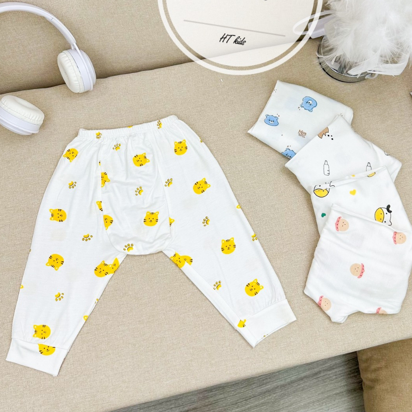 Quần DÀI ĐÁP ĐŨNG thuận tiện mặc bỉm chất thoáng mát giặt tay và máy cho bé 5-15kg Saubabi