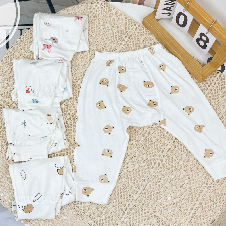 Quần DÀI ĐÁP ĐŨNG thuận tiện mặc bỉm chất thoáng mát giặt tay và máy cho bé 5-15kg Saubabi