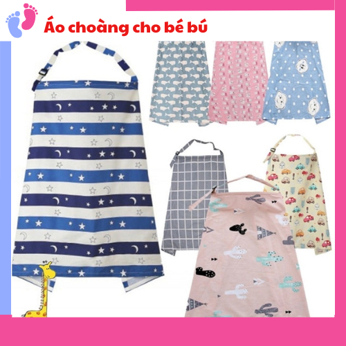 Khăn choàng cho bé bú, áo choàng cho con bú và dùng làm che nắng bụi saubabi