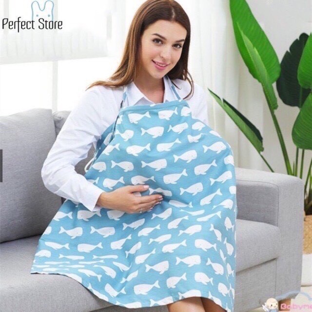 Khăn choàng cho bé bú, áo choàng cho con bú và dùng làm che nắng bụi saubabi