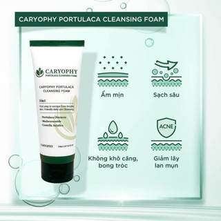 (Hàng Công TY) Sữa Rửa Mặt Caryophy Portulaca Cleansing Foam Ngăn Ngừa Mụn Giảm Thâm 150ml Duduhouse