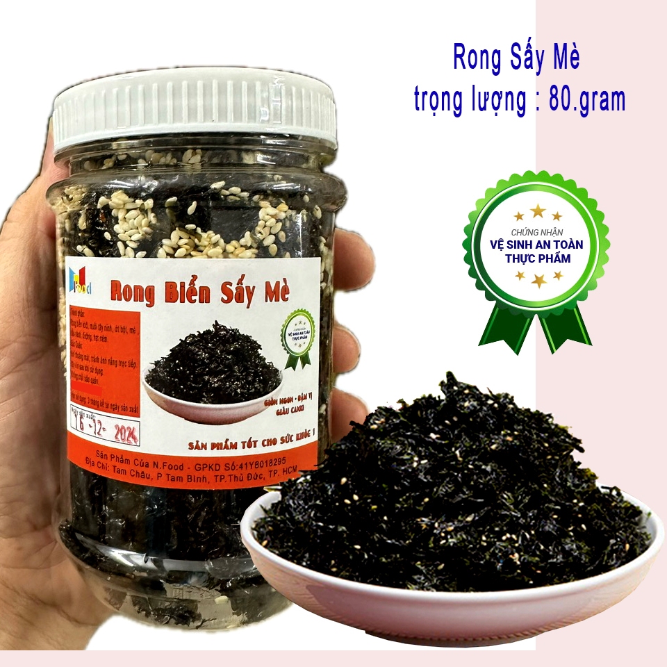 Rong biển cháy tỏi / Sấy mè - Rong biển sấy giòn ăn liền Ngon Hũ 80g ...
