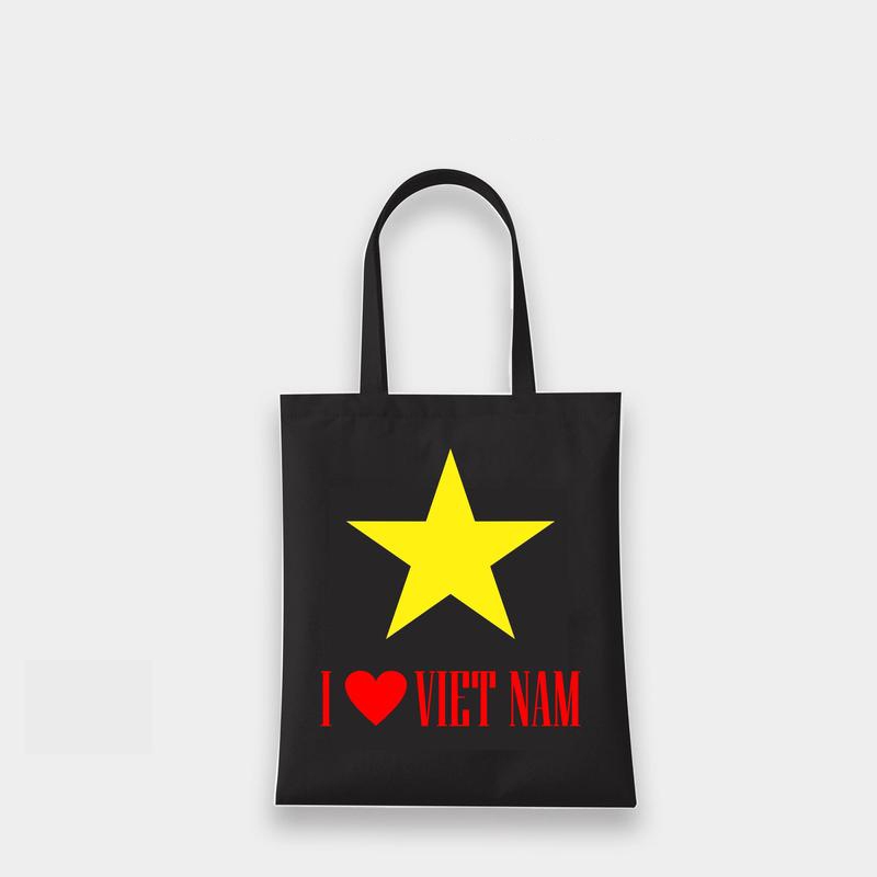 Túi Tote Canvas "Tôi Yêu Việt Nam" – bền đẹp, tiện dụng, giá rẻ, phù hợp đi chơi, đi học, đi làm totb0200