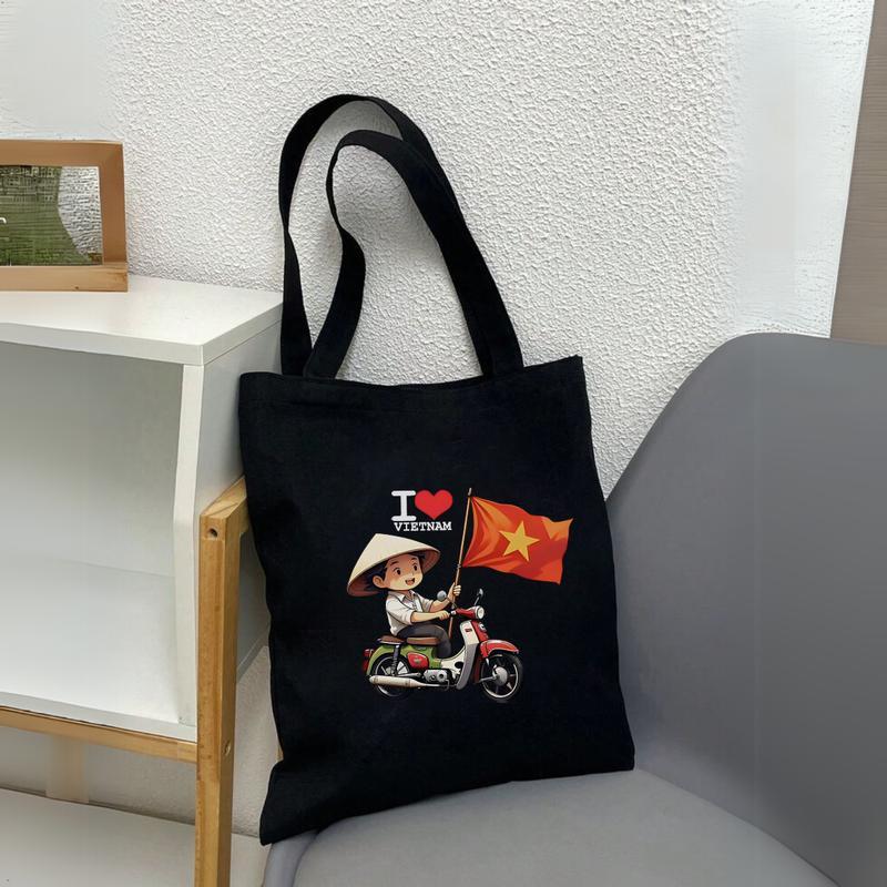 Túi Tote Canvas "Tôi Yêu Việt Nam" – bền đẹp, tiện dụng, giá rẻ, phù hợp đi chơi, đi học, đi làm totb0200