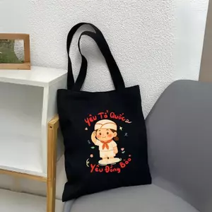 Túi Tote Canvas "Tôi Yêu Việt Nam" – bền đẹp, tiện dụng, giá rẻ, phù hợp đi chơi, đi học, đi làm totb0200