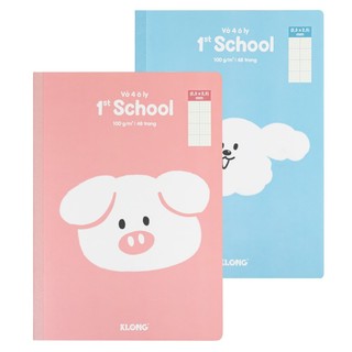 KLONG - Tập Vở học sinh 4 ô ly (2.5 x 2.5) mm size B5 48/80 trang 100/76; MS: 076 ♥ MS:  HSSV luyện chữ,