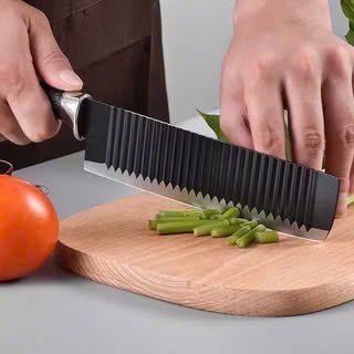 Bộ Dao Kéo Nhà Bếp An Toàn Cho Gia Đình,Bộ Dao Nhật Lưỡi Lượn Sóng Xuất Nhật - SET 6 MÓN TIỆN DỤNG LÀM BẾP SẮC BÉN