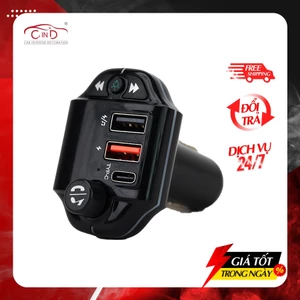 Tẩu Sạc Nhanh QC3.0 + PD 20W Kết Nối Bluetooth Nghe Nhạc MP3 2 Cổng USB Và 1 Cổng Type C CIND A10 20W