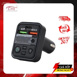 Tẩu Sạc Nhanh QC3.0 + PD 25W Kết Nối Bluetooth Nghe Nhạc MP3 2 Cổng USB Và 1 Cổng Type C CIND F18 25W