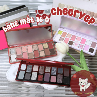 [CHEERYEP] Bảng Phấn Mắt Qian Yan Cheeryep 16 Ô, Tone Màu Đa Dạng, Nhũ Lì