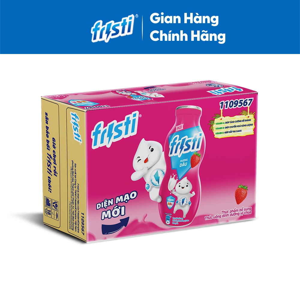 Ảnh Thùng 48 Chai Sữa chua uống Fristi vị dâu 80ml/chai 1