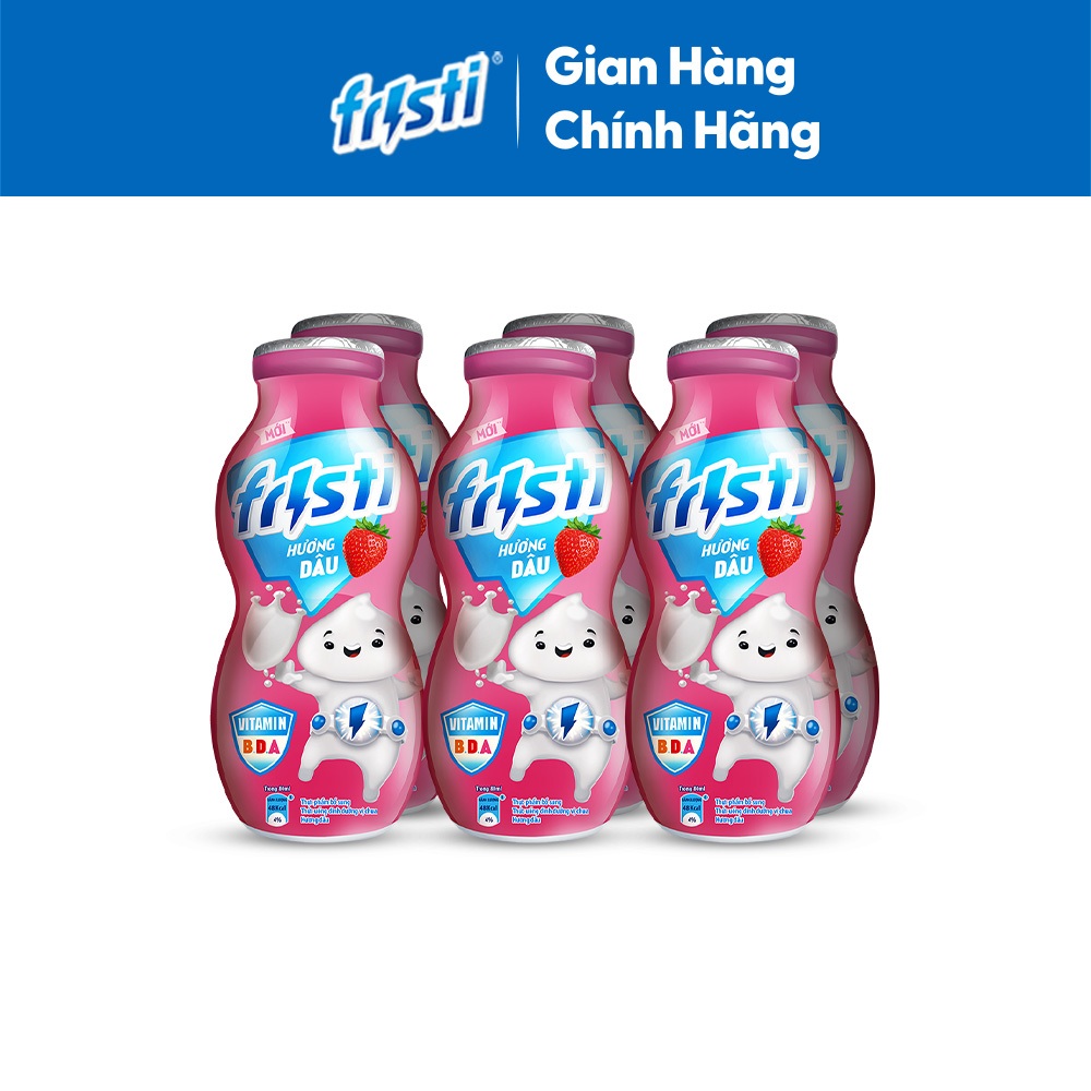 Ảnh Thùng 48 Chai Sữa chua uống Fristi vị dâu 80ml/chai 2