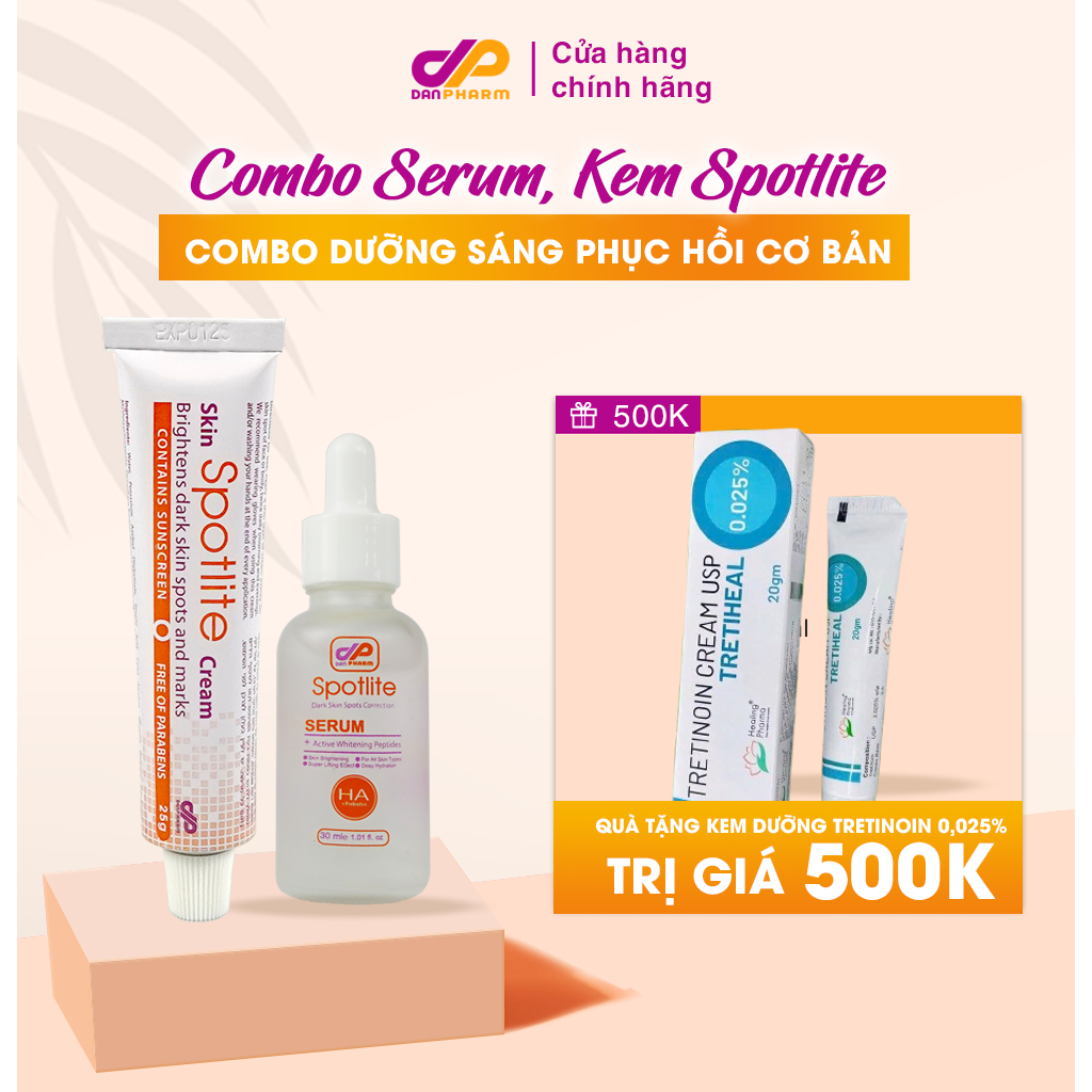 Ảnh Combo Kem và Serum Spotlite "Dưỡng Sáng Phục Hồi Cơ Bản" - Giúp Da Sáng Khỏe, Mềm Mịn Và Làm Mờ Nám Tàn Nhang 1