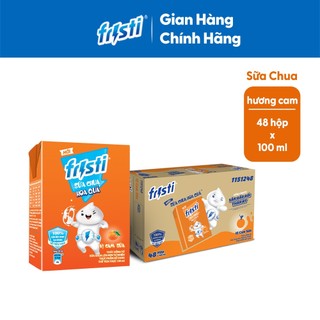 Thùng 48 Hộp Thức Uống Từ Sữa Chua Lên Men Tự Nhiên Fristi Vị Cam Sữa (48x100ml)