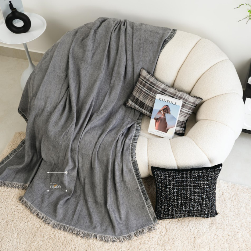 Chăn Phủ Trang Trí Sofa Lông Nhung Dày Sang Trọng Size Lớn
