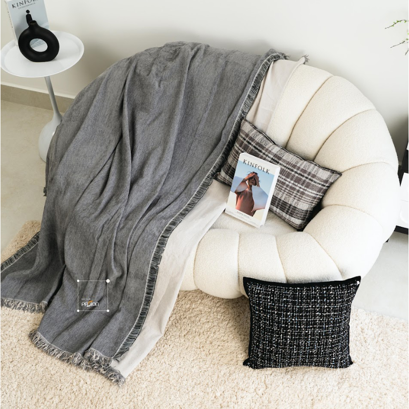 Chăn Phủ Trang Trí Sofa Lông Nhung Dày Sang Trọng Size Lớn